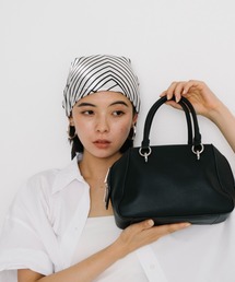 フェイクレザー2wayミニボストンバッグ/500mlペットボトル収納可能