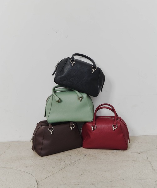 AIDELL(エイデル)の「フェイクレザー2wayミニボストンバッグ/500mlペットボトル収納可能(ボストンバッグ・レディース・グリーン/ブラック/バーガンディー/ブラウン/ホワイト/シルバー・FREE)」の22枚目の写真