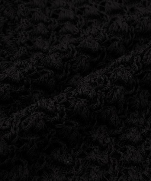 ADAM ET ROPE'(アダムエロペ)の「パターンステッチカーディガン(カーディガン/ボレロ・レディース・キャメル/レッド/ブラック・FREE)」の6枚目の写真