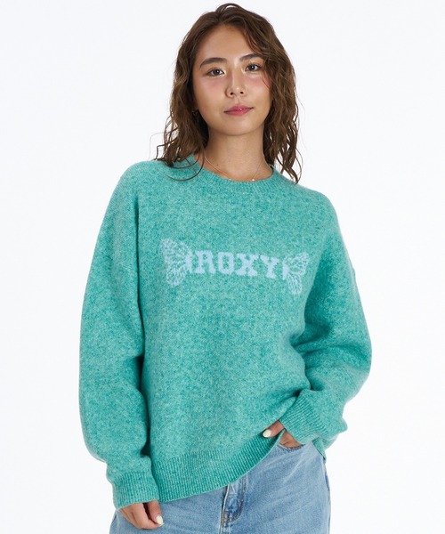 ROXY(ロキシー)の「【ムラサキスポーツ限定】ROXY/ロキシー ジャガードニット RSR264628M(ニット/セーター・レディース・グリーン/ピンク・M/L)」の3枚目の写真