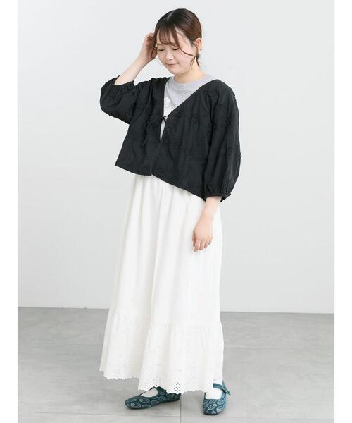 Samansa Mos2(サマンサ モスモス)の「【販路限定】裾レース切替ギャザースカート(スカート・レディース・オフホワイト/ブラック/ミント・F)」の14枚目の写真