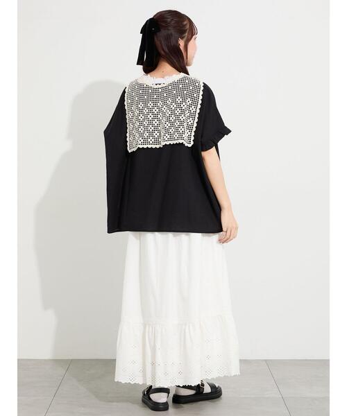 Samansa Mos2(サマンサ モスモス)の「【販路限定】裾レース切替ギャザースカート(スカート・レディース・オフホワイト/ブラック/ミント・F)」の18枚目の写真
