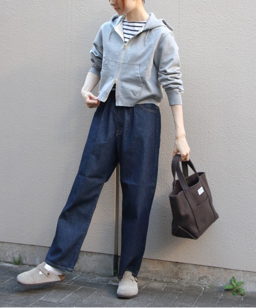 ORCIVAL（オーシバル）の「ORCIVAL/オーシバル　フレンチテリージップフーディ　FRENCH TERRY ZIP HOODIE　OR-C0562 FWZ（パーカー・レディース・クリーム/ヘザーグレー・2）」の10枚目の写真