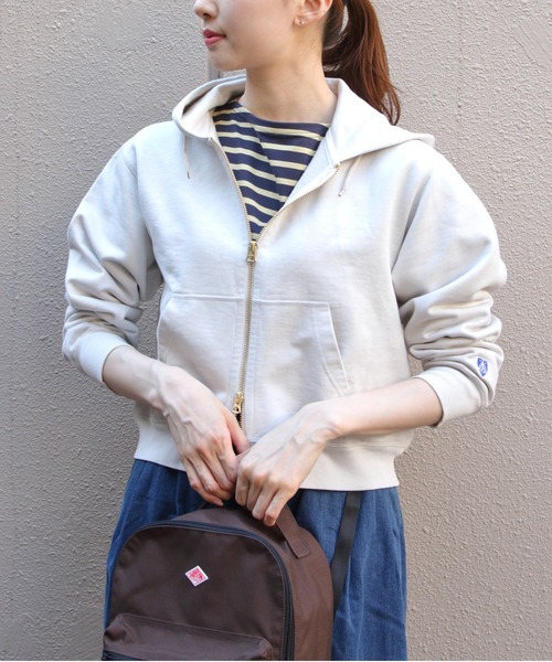 ORCIVAL（オーシバル）の「ORCIVAL/オーシバル　フレンチテリージップフーディ　FRENCH TERRY ZIP HOODIE　OR-C0562 FWZ（パーカー・レディース・クリーム/ヘザーグレー・2）」の15枚目の写真