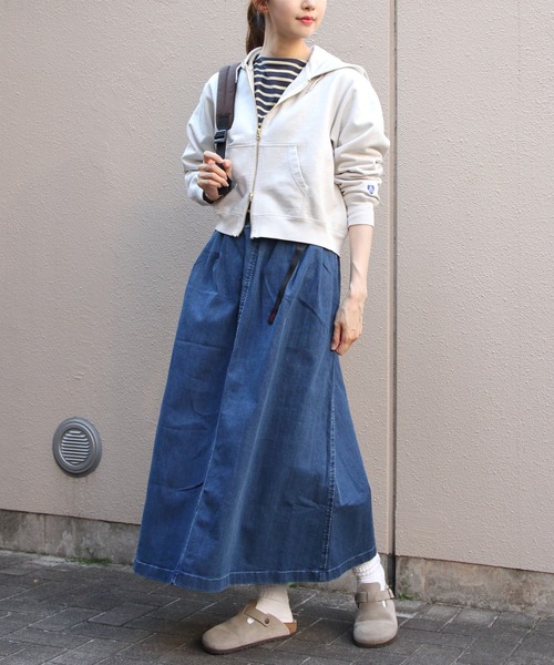 ORCIVAL（オーシバル）の「ORCIVAL/オーシバル　フレンチテリージップフーディ　FRENCH TERRY ZIP HOODIE　OR-C0562 FWZ（パーカー・レディース・クリーム/ヘザーグレー・2）」の19枚目の写真