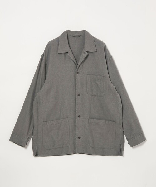 Steven Alan＞ シルクネップ オープンカラー カバーオール シャツ