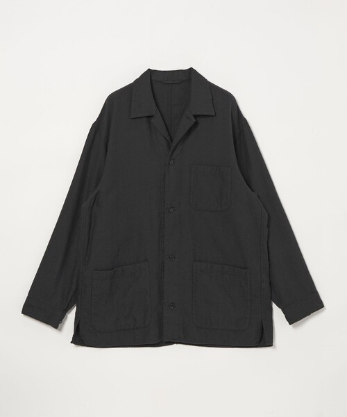 Steven Alan＞ シルクネップ オープンカラー カバーオール シャツ