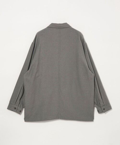 Steven Alan＞ シルクネップ オープンカラー カバーオール シャツ