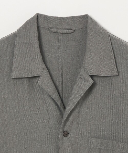 Steven Alan(スティーブンアラン)の「<Steven Alan> シルクネップ オープンカラー カバーオール シャツ(カバーオール・メンズ・グレー/ブラック・M/S/XL/L)」の4枚目の写真