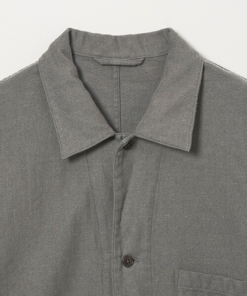 Steven Alan(スティーブンアラン)の「<Steven Alan> シルクネップ オープンカラー カバーオール シャツ(カバーオール・メンズ・グレー/ブラック・M/S/XL/L)」の5枚目の写真