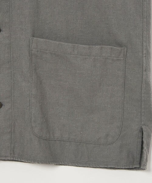 Steven Alan(スティーブンアラン)の「<Steven Alan> シルクネップ オープンカラー カバーオール シャツ(カバーオール・メンズ・グレー/ブラック・M/S/XL/L)」の8枚目の写真