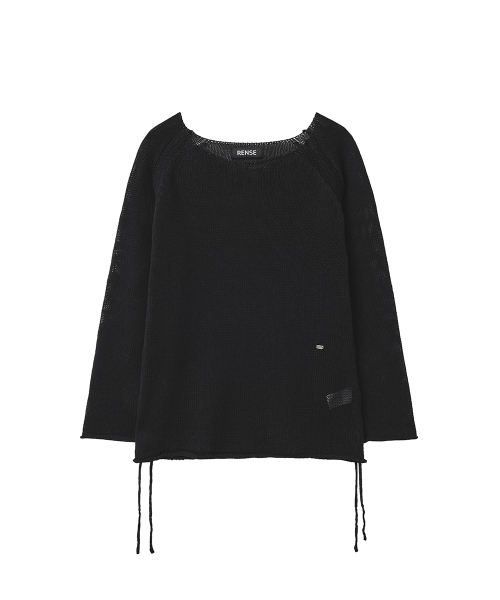 RENSE(レンセ)の「Side Shirring Boat Neck Knit Black(ニット/セーター・レディース・その他・OS)」の3枚目の写真