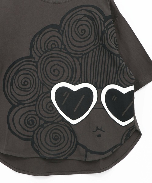 ScoLar（スカラー）の「162728：サングラススカラーちゃん UVプリントTシャツ（Tシャツ/カットソー・レディース・オフホワイト/チャコールグレー・M）」の13枚目の写真