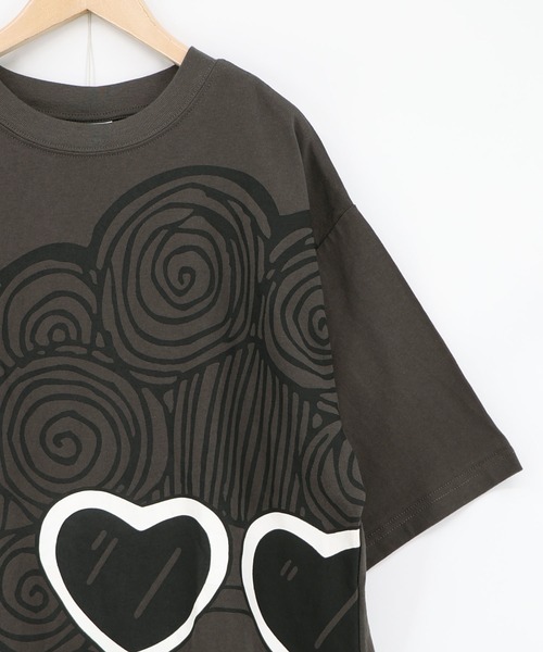 ScoLar（スカラー）の「162728：サングラススカラーちゃん UVプリントTシャツ（Tシャツ/カットソー・レディース・オフホワイト/チャコールグレー・M）」の16枚目の写真