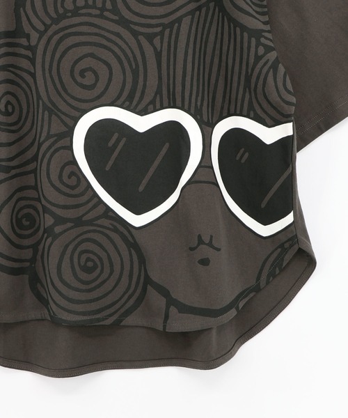 ScoLar（スカラー）の「162728：サングラススカラーちゃん UVプリントTシャツ（Tシャツ/カットソー・レディース・オフホワイト/チャコールグレー・M）」の17枚目の写真