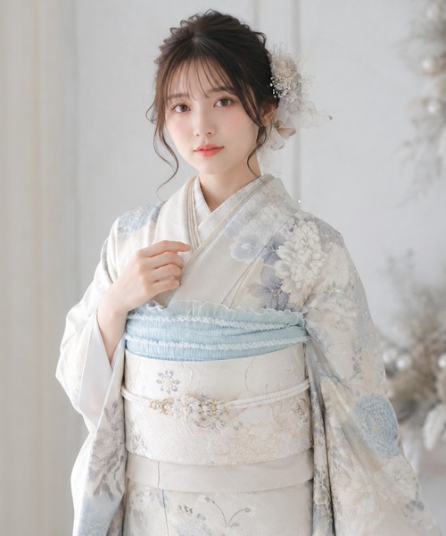 SOUBIEN(ソウビエン)の「フリル帯揚げ 浴衣・振袖向け 日本製 オーガンジー(和装小物・レディース・オフホワイト/ブラック/ライトブルー・FREE)」の20枚目の写真