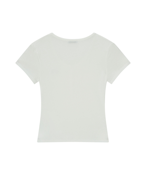 ASON(アズオン)の「EVER BUTTON TEE / WHITE(Tシャツ/カットソー・レディース・その他・FREE)」の4枚目の写真