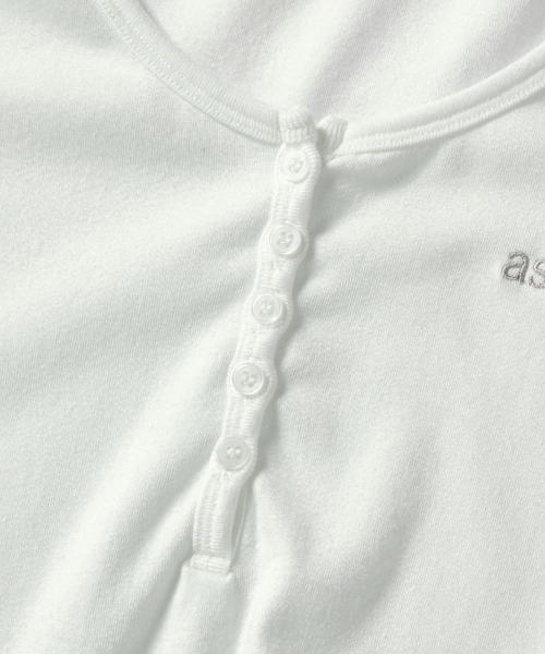ASON(アズオン)の「EVER BUTTON TEE / WHITE(Tシャツ/カットソー・レディース・その他・FREE)」の3枚目の写真