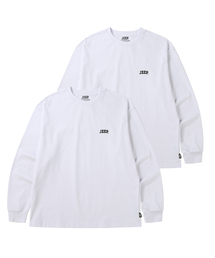 [2PACK] 16番手シングルベーシックビッグロゴロングスリーブTシャツ (JQ5TSU754BK)