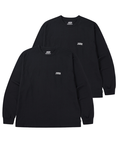 JEEP（ジープ）の「[2PACK] 16番手シングルベーシックビッグロゴロングスリーブTシャツ (JQ5TSU754BK)（Tシャツ/カットソー・レディース・ホワイト×ブラック/ブラック/ホワイト・LARGE/MEDIUM/SMALL/X-LARGE/2XL）」の3枚目の写真