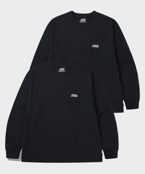 JEEP（ジープ）の「[2PACK] 16番手シングルベーシックビッグロゴロングスリーブTシャツ (JQ5TSU754BK)（Tシャツ/カットソー・レディース・ホワイト×ブラック/ブラック/ホワイト・LARGE/MEDIUM/SMALL/X-LARGE/2XL）」の4枚目の写真