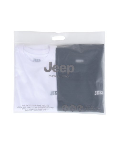 JEEP（ジープ）の「[2PACK] 16番手シングルベーシックビッグロゴロングスリーブTシャツ (JQ5TSU754BK)（Tシャツ/カットソー・レディース・ホワイト×ブラック/ブラック/ホワイト・LARGE/MEDIUM/SMALL/X-LARGE/2XL）」の8枚目の写真