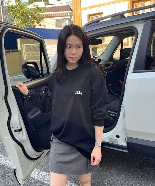 JEEP（ジープ）の「[2PACK] 16番手シングルベーシックビッグロゴロングスリーブTシャツ (JQ5TSU754BK)（Tシャツ/カットソー・レディース・ホワイト×ブラック/ブラック/ホワイト・LARGE/MEDIUM/SMALL/X-LARGE/2XL）」の17枚目の写真