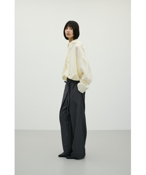 STYLEMIXER(スタイルミキサー)の「ベルト付きストライプラップパンツ(その他パンツ・レディース・ベージュ系その他/グレー系その他・SMALL/MEDIUM)」の5枚目の写真