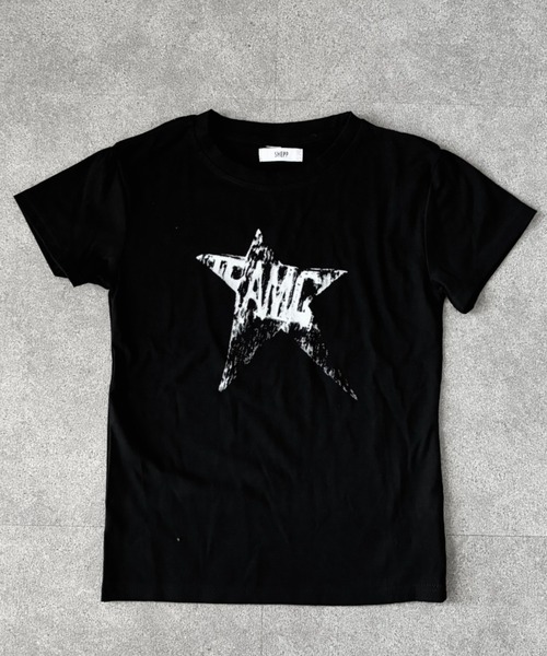 SHEPP(シープ)の「ダメージスタープリント コンパクトロゴTシャツ 半袖T(Tシャツ/カットソー・レディース・ネイビー/ブラック・L/M)」の14枚目の写真