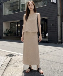 ノースリーブ×ナロースカート セットアップ