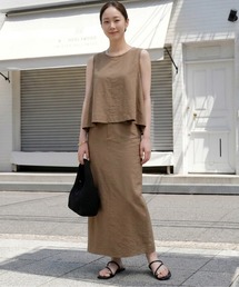 ノースリーブ×ナロースカート セットアップ