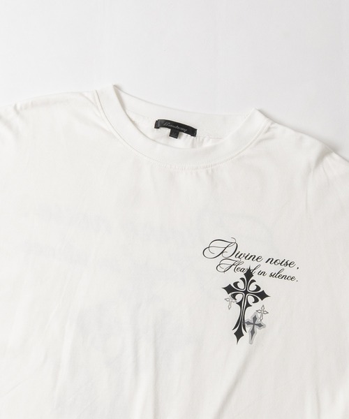 JOHN'S CLOSET(ジョンズクローゼット)の「【31】クロスプリント ロングスリーブTシャツ(Tシャツ/カットソー・メンズ・ブラック/ホワイト/ブラック系その他・MEDIUM/LARGE)」の4枚目の写真