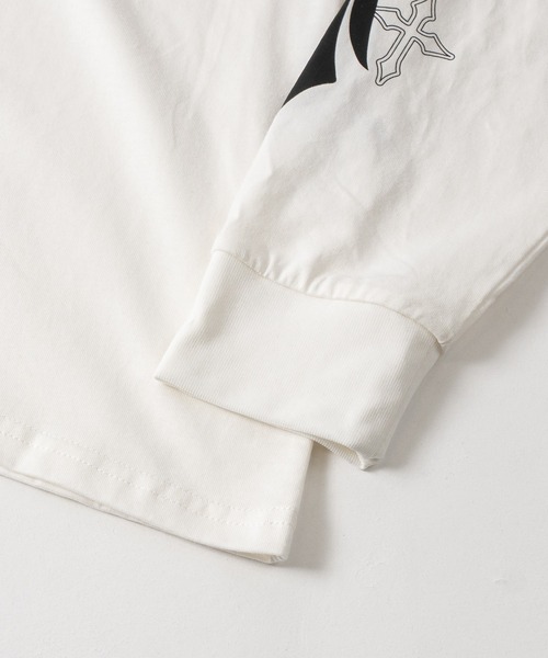 JOHN'S CLOSET(ジョンズクローゼット)の「【31】クロスプリント ロングスリーブTシャツ(Tシャツ/カットソー・メンズ・ブラック/ホワイト/ブラック系その他・MEDIUM/LARGE)」の6枚目の写真