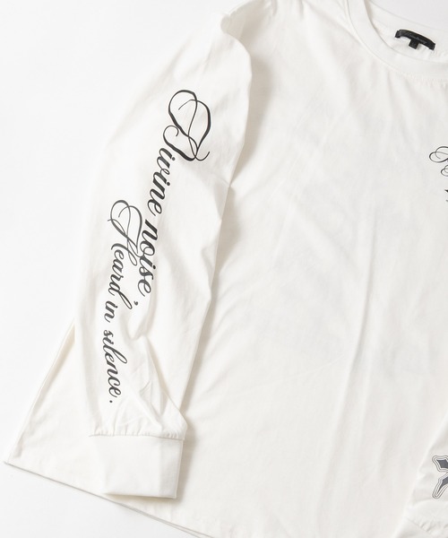 JOHN'S CLOSET(ジョンズクローゼット)の「【31】クロスプリント ロングスリーブTシャツ(Tシャツ/カットソー・メンズ・ブラック/ホワイト/ブラック系その他・MEDIUM/LARGE)」の7枚目の写真