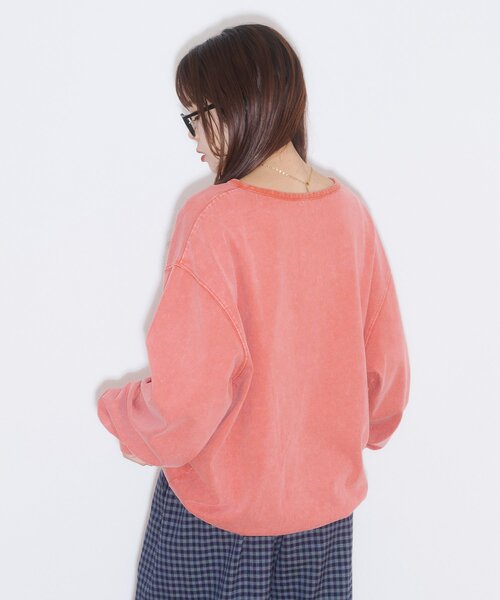CIAOPANIC TYPY(チャオパニックティピー)の「パウダー加工ヘンリーロンTEE(Tシャツ/カットソー・レディース・ブラック/ベージュ/レッド・LARGE/MEDIUM)」の7枚目の写真
