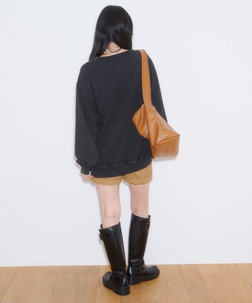 CIAOPANIC TYPY(チャオパニックティピー)の「パウダー加工ヘンリーロンTEE(Tシャツ/カットソー・レディース・ブラック/ベージュ/レッド・LARGE/MEDIUM)」の19枚目の写真