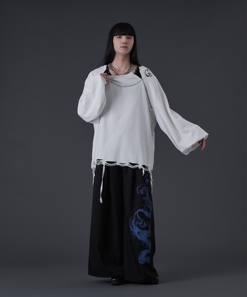 狐独(コドク)の「スモークプリントバギースラックス(スラックス・メンズ・ブラック系1/ブラック系2・SMALL/MEDIUM/LARGE)」の18枚目の写真