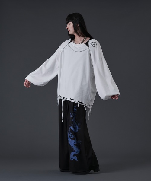 狐独(コドク)の「スモークプリントバギースラックス(スラックス・メンズ・ブラック系1/ブラック系2・SMALL/MEDIUM/LARGE)」の19枚目の写真
