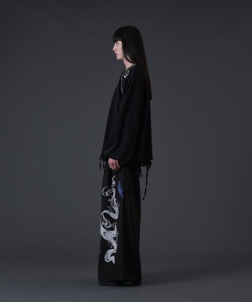 狐独(コドク)の「スモークプリントバギースラックス(スラックス・メンズ・ブラック系1/ブラック系2・SMALL/MEDIUM/LARGE)」の11枚目の写真