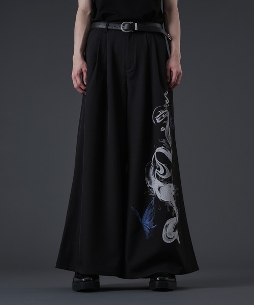 狐独(コドク)の「スモークプリントバギースラックス(スラックス・メンズ・ブラック系1/ブラック系2・SMALL/MEDIUM/LARGE)」の3枚目の写真