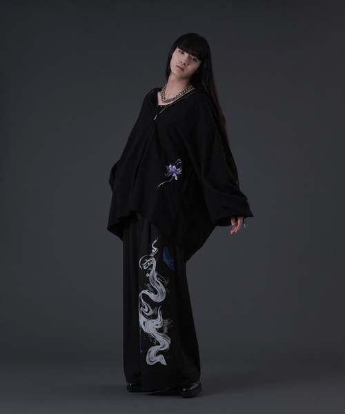 狐独(コドク)の「スモークプリントバギースラックス(スラックス・メンズ・ブラック系1/ブラック系2・SMALL/MEDIUM/LARGE)」の9枚目の写真