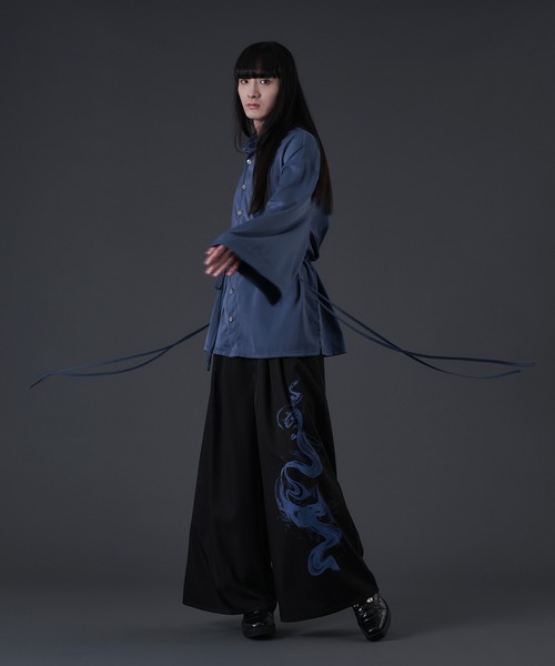 狐独(コドク)の「スモークプリントバギースラックス(スラックス・メンズ・ブラック系1/ブラック系2・SMALL/MEDIUM/LARGE)」の22枚目の写真