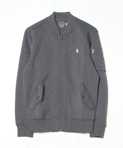 POLO RALPH LAUREN(ポロ ラルフ ローレン)の「ダブルニット ボンバー ジャケット(ブルゾン・メンズ・グレー系・M/S/L)」の3枚目の写真