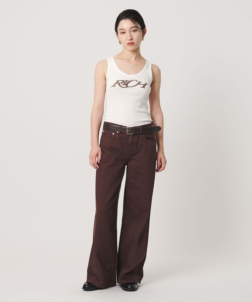 ER(イーアール)の「<ER>RICH グラフィック リブ タンクトップ(Tシャツ/カットソー・レディース・ホワイト・FREE)」の16枚目の写真