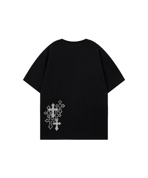 SUPPLIER(サプライヤー)の「Tシャツ|Multiple Cross Rhinestone Tee|SUPPLIER(Tシャツ/カットソー・メンズ・ブラック/ホワイト・SMALL/MEDIUM/LARGE/X-LARGE)」の3枚目の写真