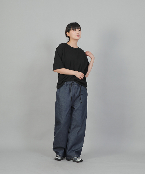 SAINTCREW（セントクルー）の「オーバーサイズ 16s コットン Rネック 半袖Tシャツ OSR-8A09 ブラック（Tシャツ/カットソー・レディース・その他・FREE）」の4枚目の写真