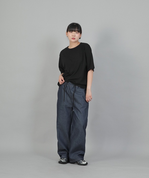 SAINTCREW（セントクルー）の「オーバーサイズ 16s コットン Rネック 半袖Tシャツ OSR-8A09 ブラック（Tシャツ/カットソー・レディース・その他・FREE）」の5枚目の写真