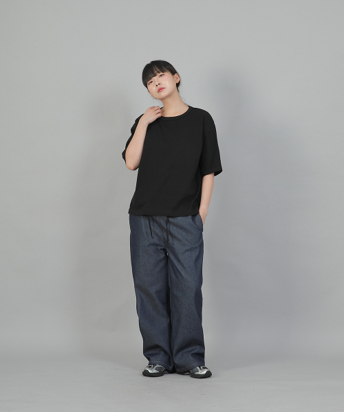 SAINTCREW（セントクルー）の「オーバーサイズ 16s コットン Rネック 半袖Tシャツ OSR-8A09 ブラック（Tシャツ/カットソー・レディース・その他・FREE）」の10枚目の写真