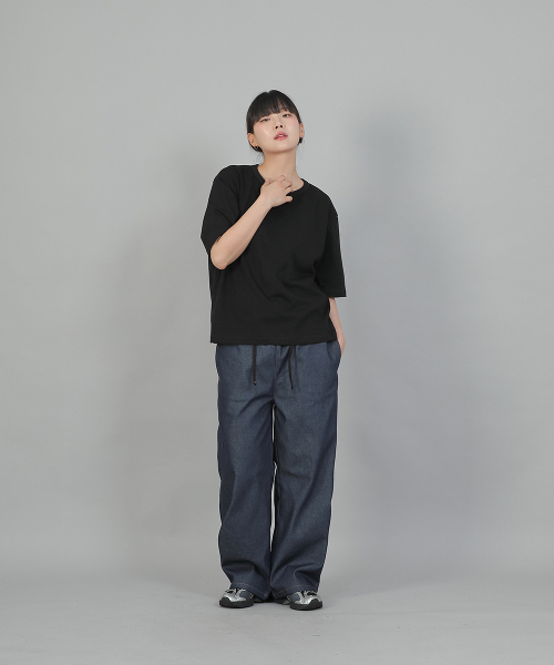 SAINTCREW（セントクルー）の「オーバーサイズ 16s コットン Rネック 半袖Tシャツ OSR-8A09 ブラック（Tシャツ/カットソー・レディース・その他・FREE）」の11枚目の写真