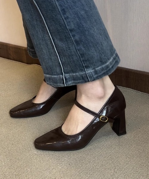 Forcement(フォースメント)の「上品PUレザーパンプス(パンプス・レディース・ブラック/ブラウン・24cm/23.5cm/23cm/24.5cm)」の1枚目の写真